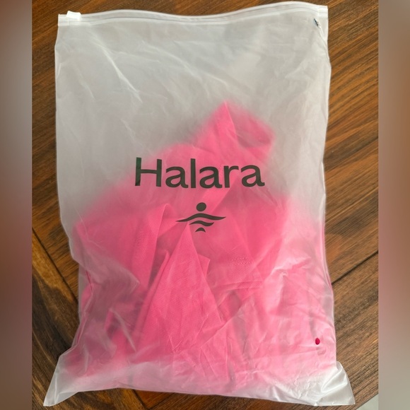 NWOT Halara Sheer Pink Long Sleeve Ruched Party Wedding Guest Dress Small - Picture 2 of 10